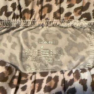 Tahari Animal Print Dress in Brown and Cream